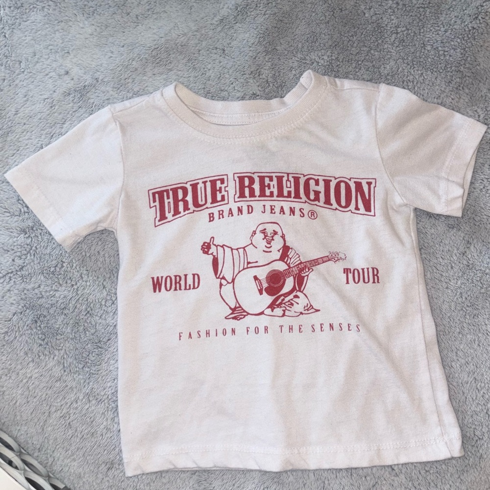 True Religion Kids White and Red Graphic Tee